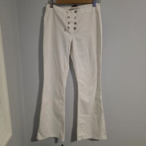 White Flare Pants